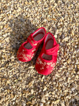 baby shoes - red plum blossom