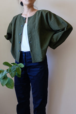 huichung - cropped linen jacket