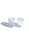 bamboo shaped, double-walled glass cups - short (set of 2)