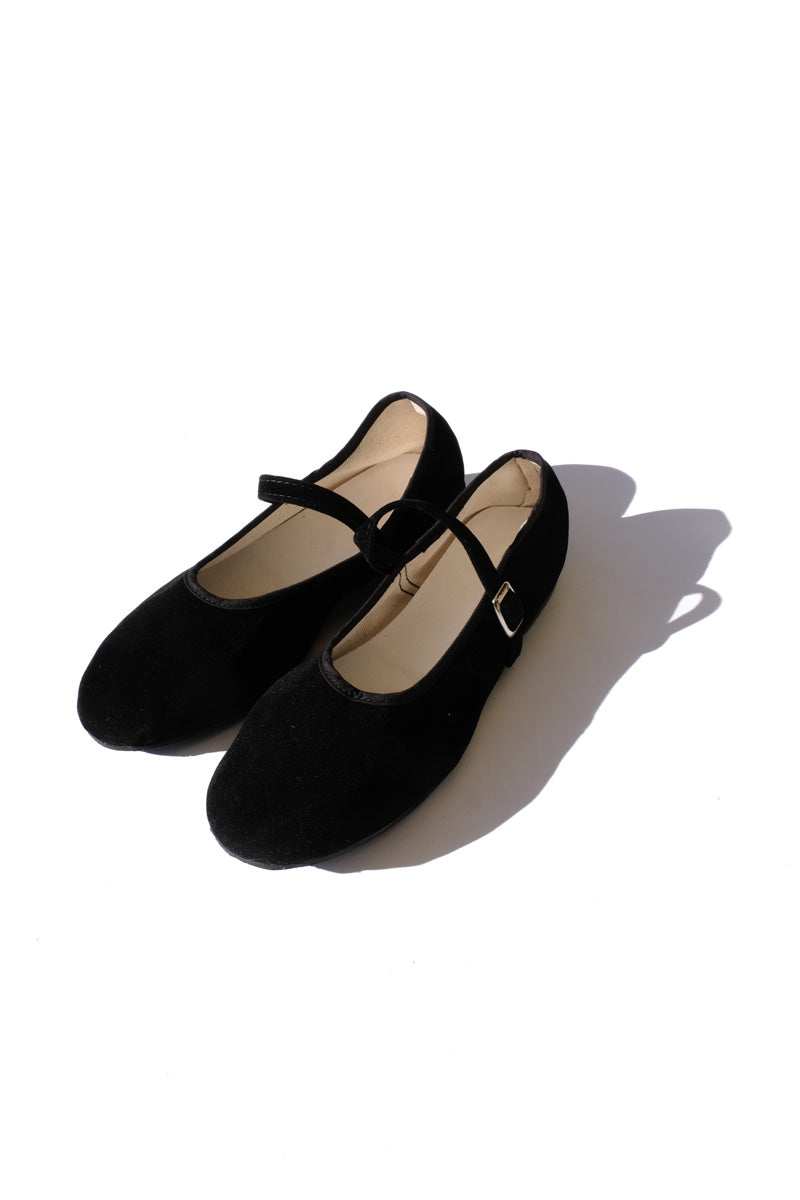 Zeebra black velvet mary jane Clearance