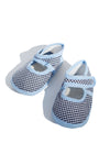 baby shoes - baby blue gingham