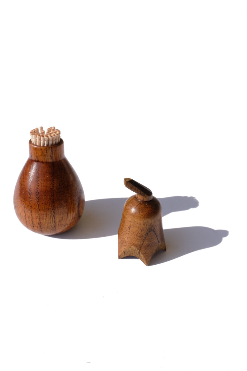 Eggplant wooden toothpick holder