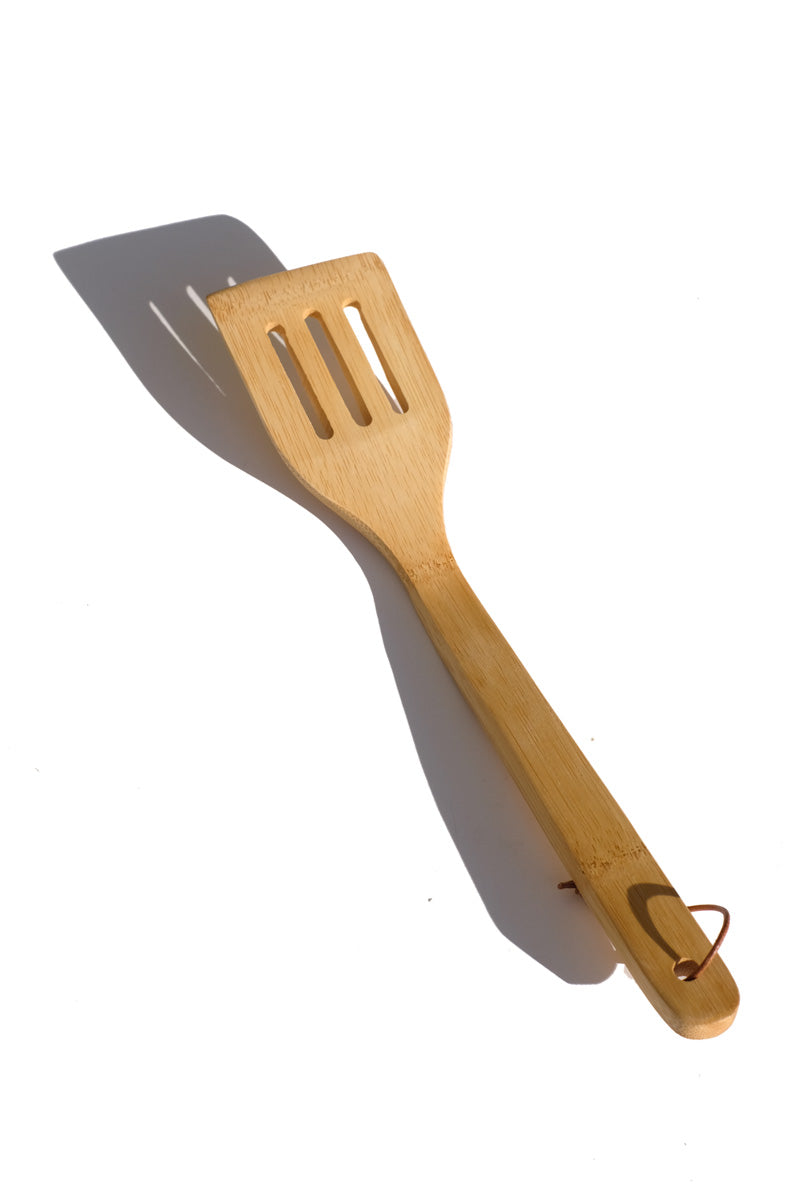 bamboo - slotted spatula