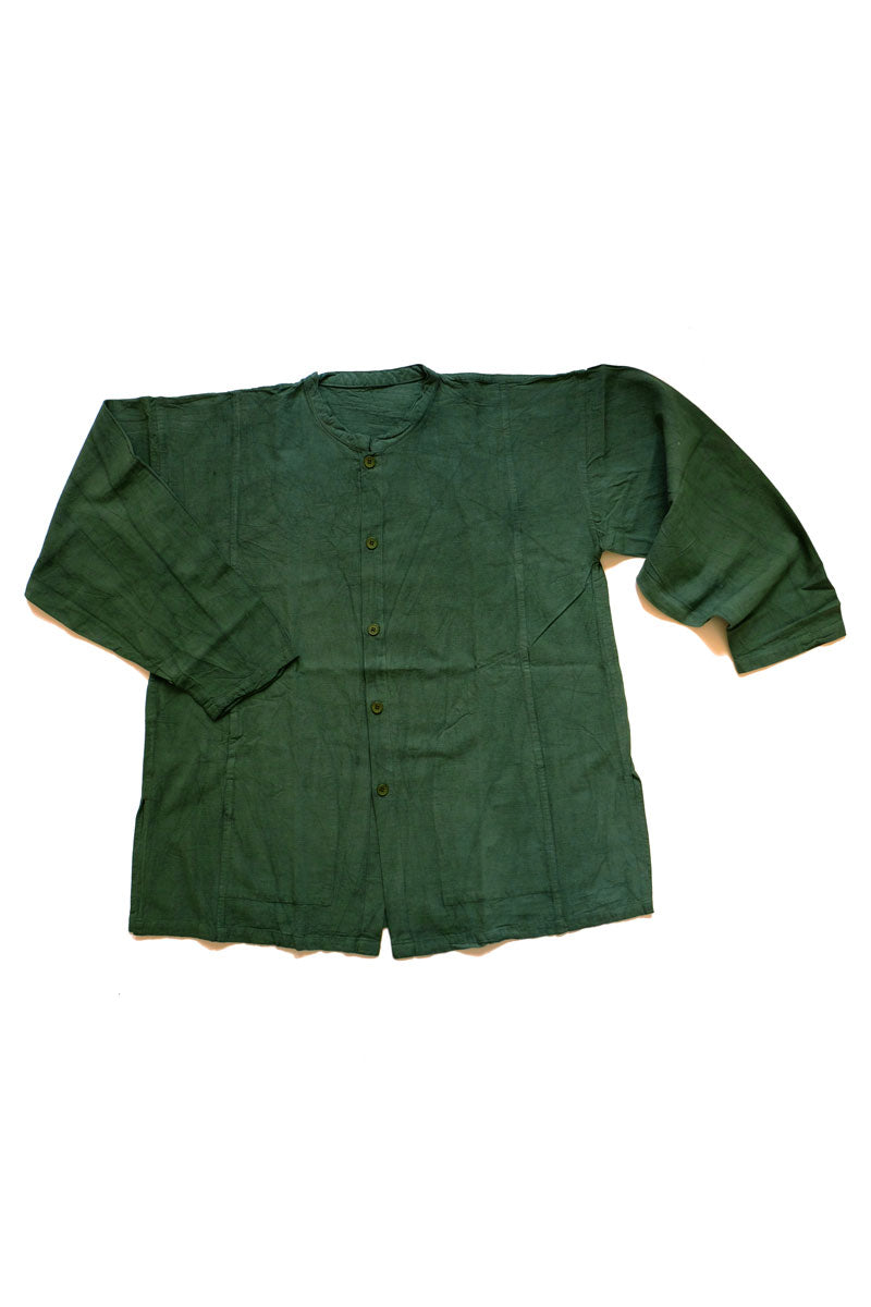 huichung - linen button down shirt / large