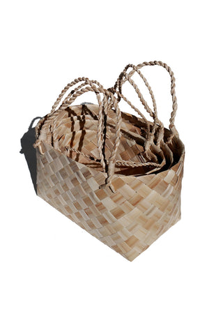 shell ginger woven basket - large