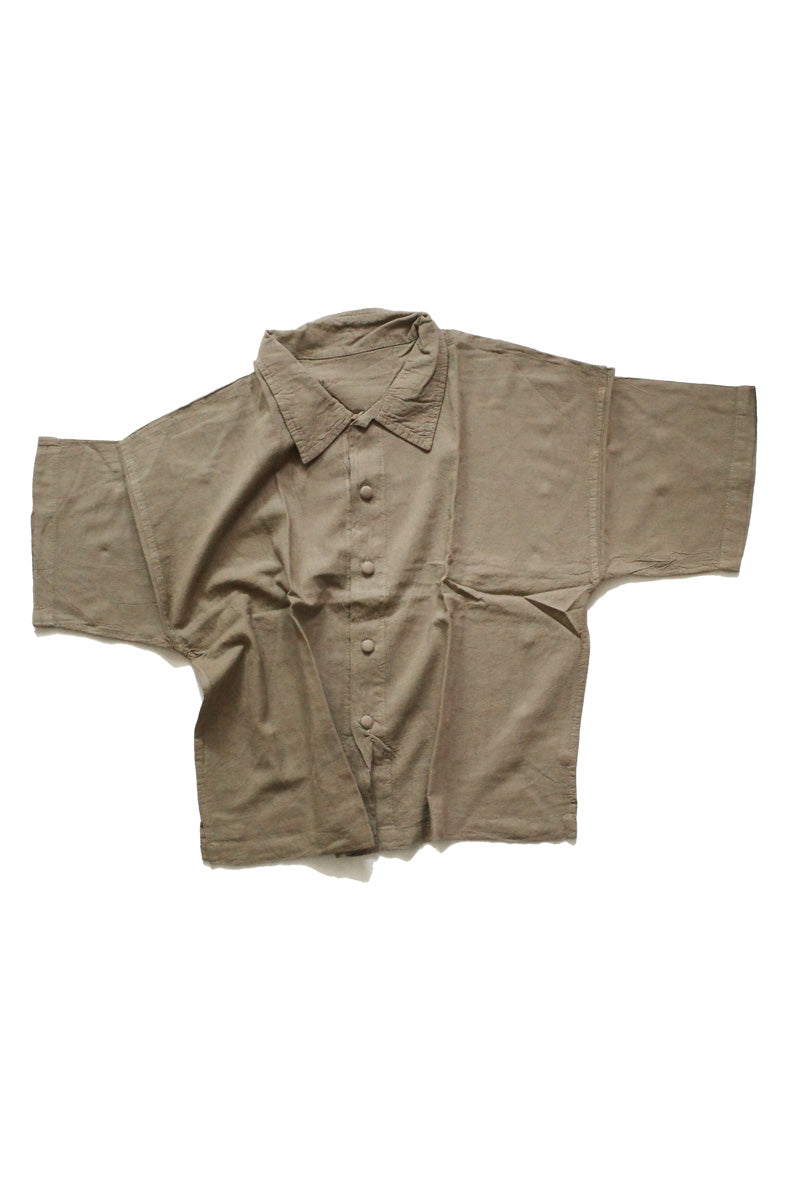 huichung - cotton button down short sleeve shirt