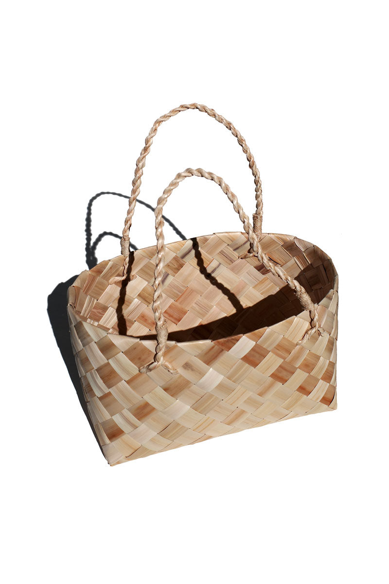 shell ginger woven basket - large