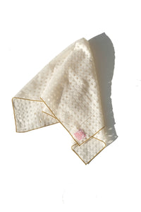 Handkerchief - cream and sheer checkered