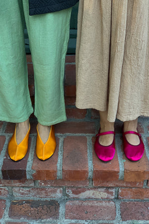 *PREORDER* mary jane flats - satin magenta
